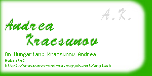 andrea kracsunov business card